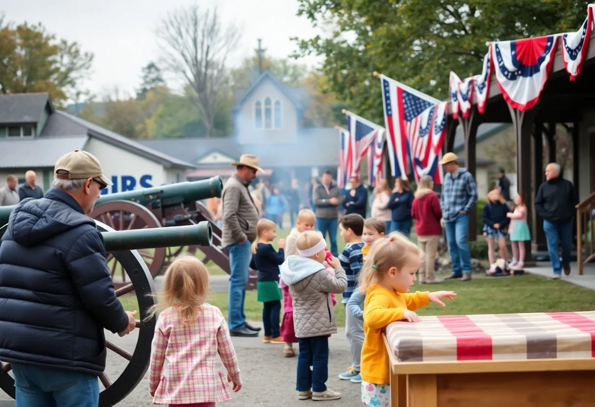 Families enjoying activities at Yorktown Independence Celebration
