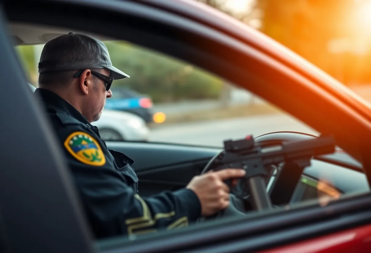 Law enforcement officers conducting operations in Yorktown
