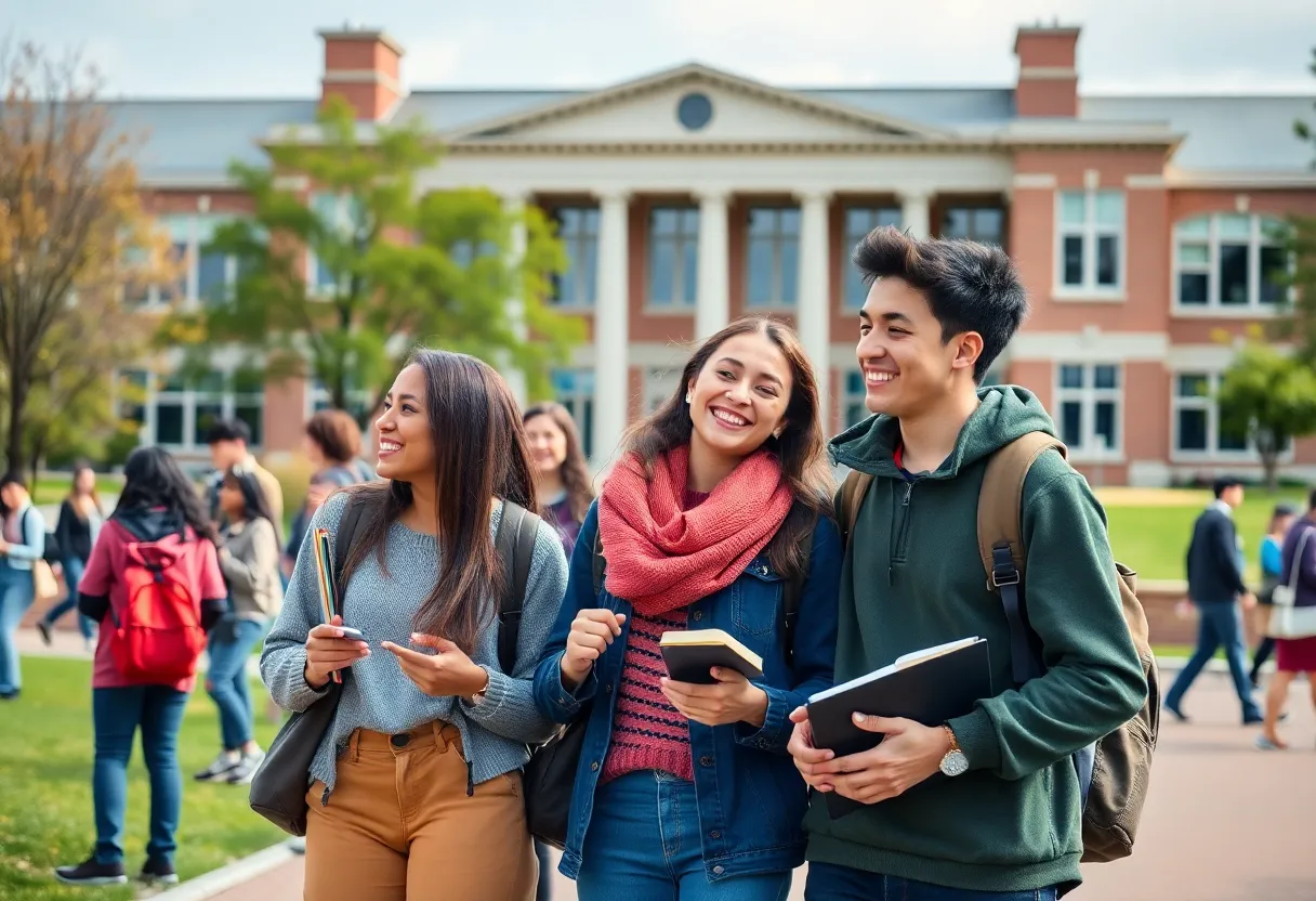 Diverse students participating in various campus activities at Christopher Newport University