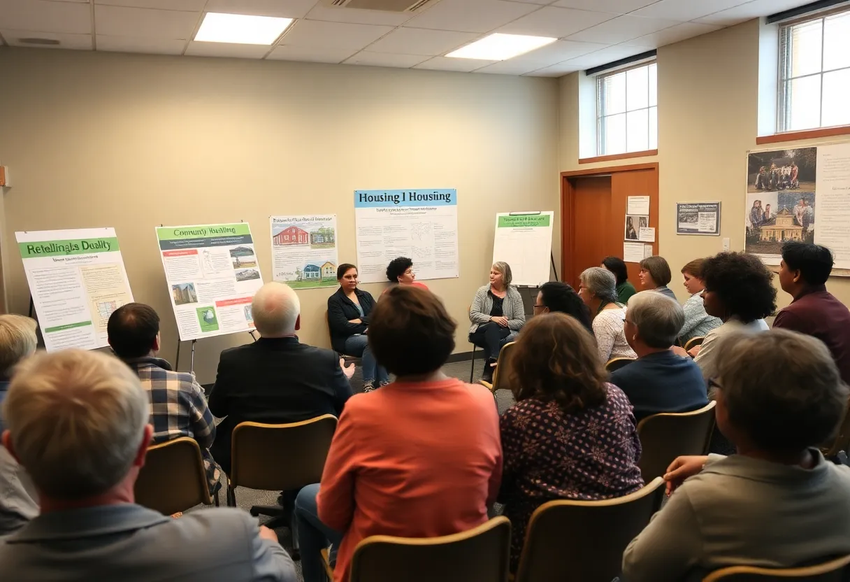 Residents participating in a community meeting about Rent Ready Williamsburg