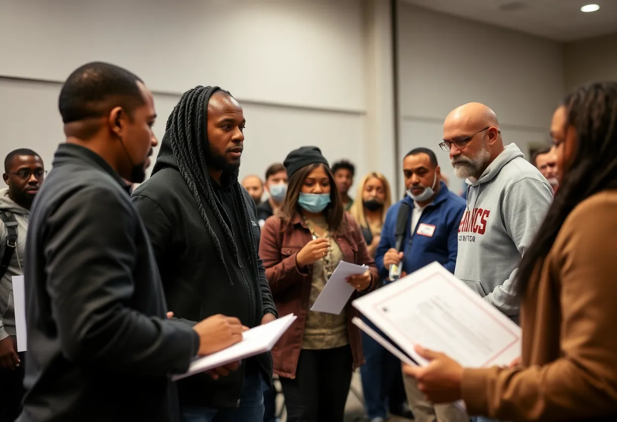 Community members participating in safety initiatives in Newport News