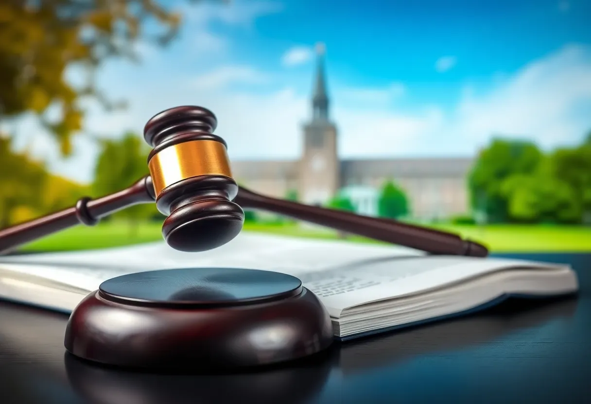 Gavel on legal documents representing a court ruling