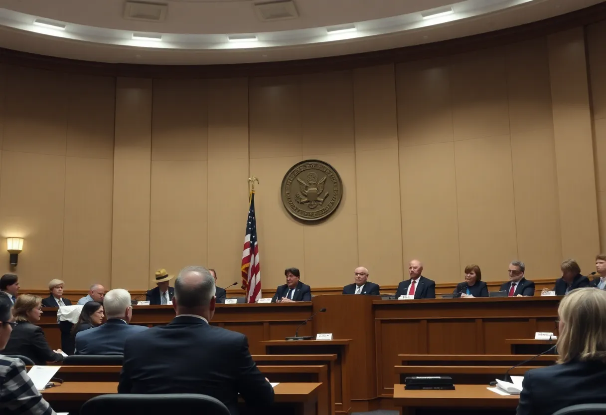 Courtroom scene related to Dominion Energy lawsuit