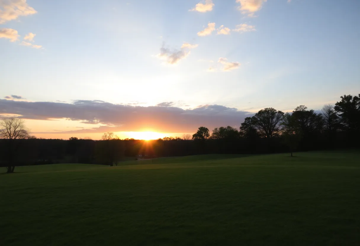Peaceful park in Virginia symbolizing hope
