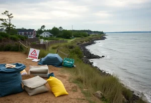Residents preparing for Hurricane Erin on the Virginia coast