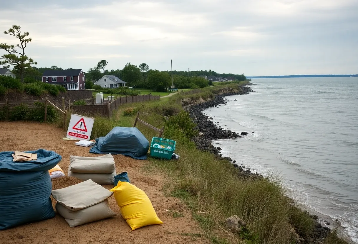 Residents preparing for Hurricane Erin on the Virginia coast