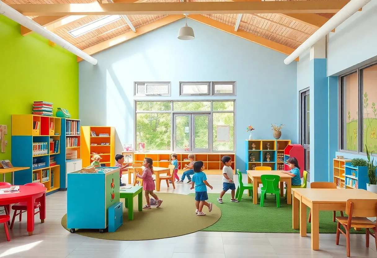 A dynamic pre-kindergarten classroom filled with engaging learning activities.