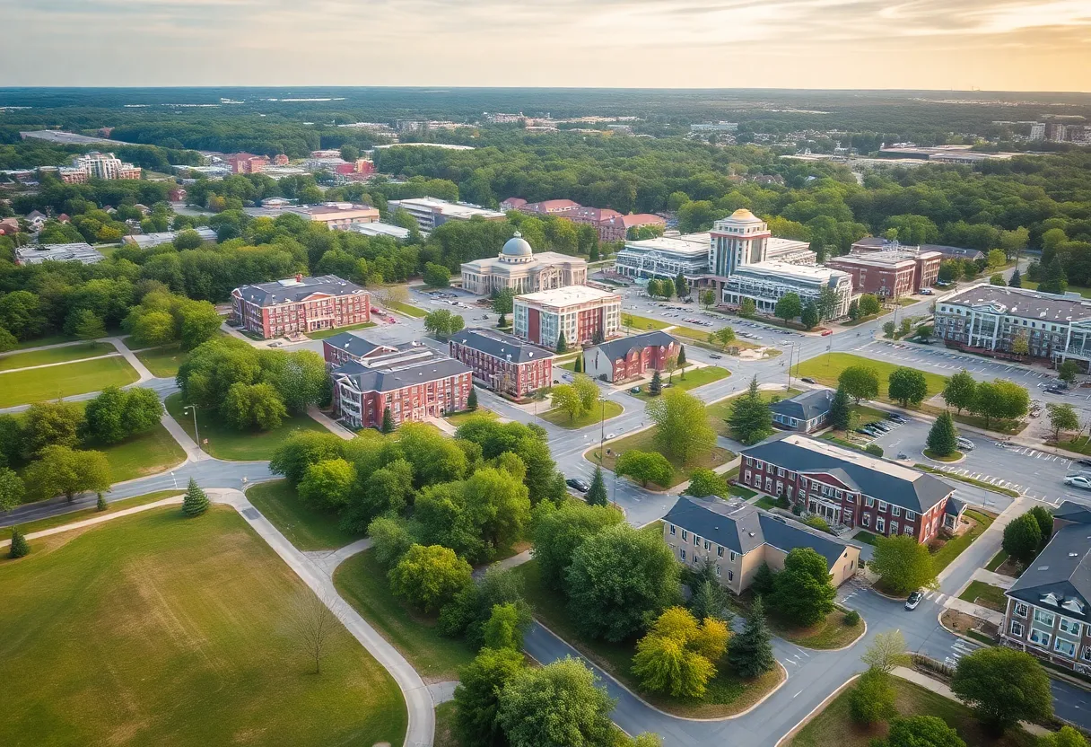 Scenic view of Newport News representing community growth and development.