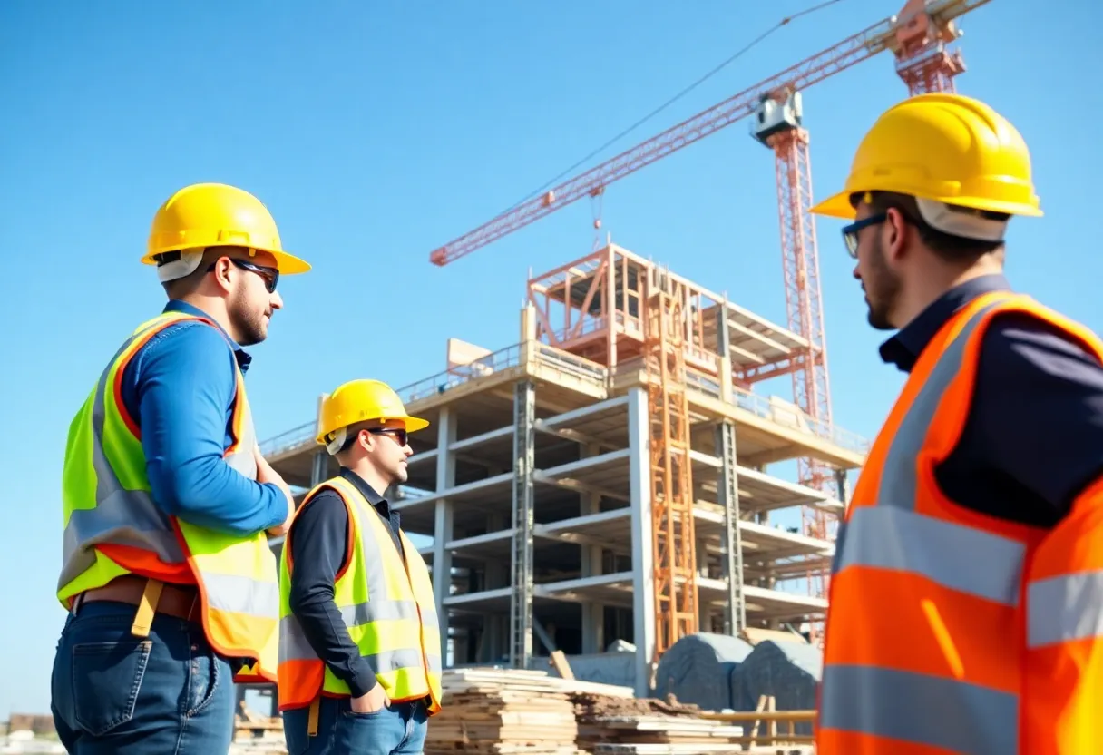 Construction of the Newport News Trades Center