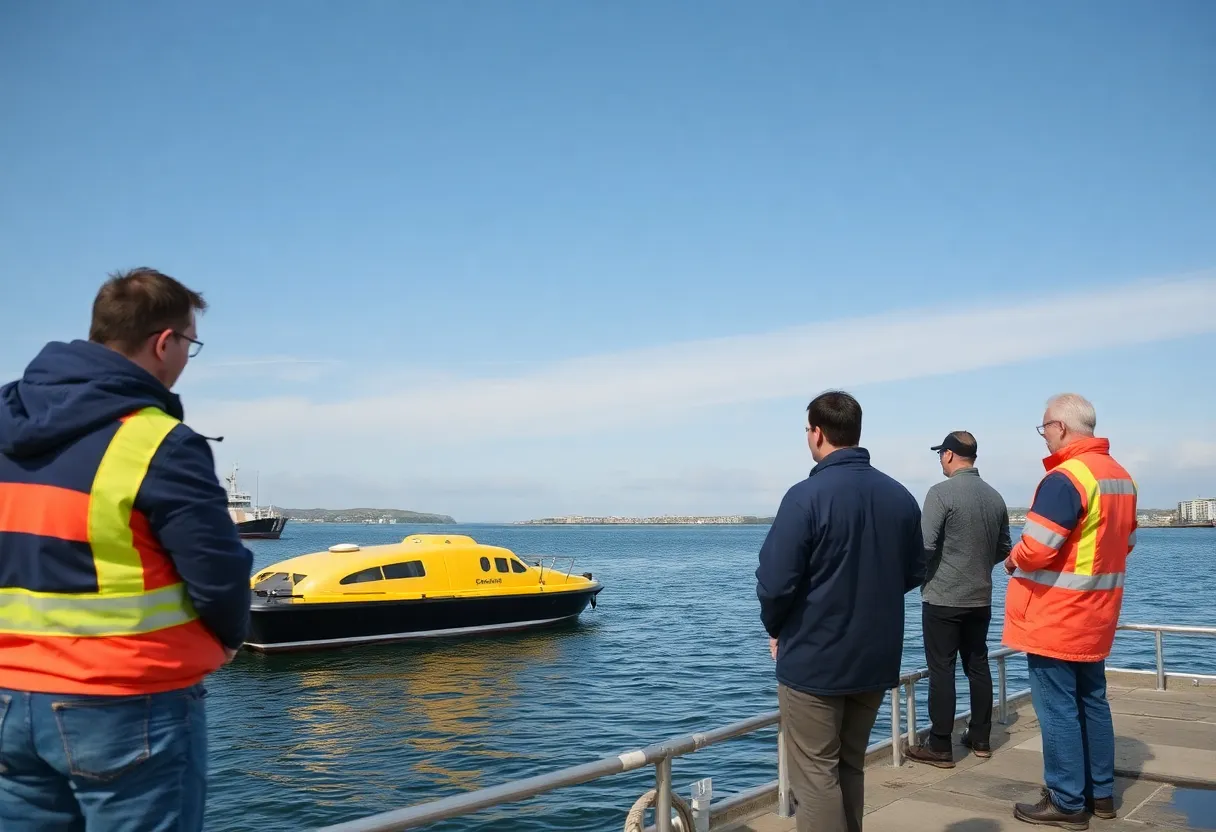 Inauguration of Norfolk Maritime Autonomous Systems Test Site with an autonomous vessel.