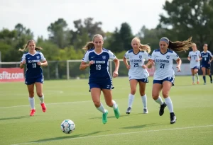 Old Dominion University women's soccer team in action