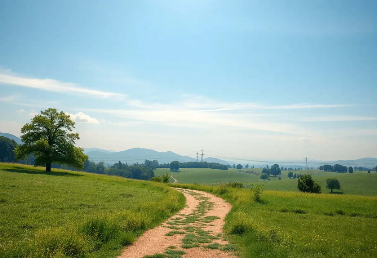 Inspirational landscape symbolizing business and education