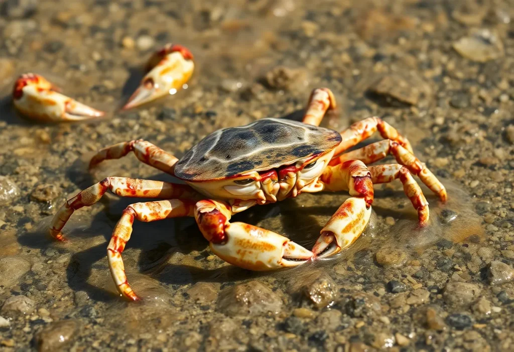 Adult stone crabs in the Chesapeake Bay waters