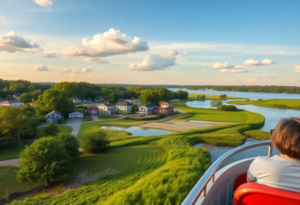 Scenic view of the Tidewater History & River Drive with lush landscapes and historical charm