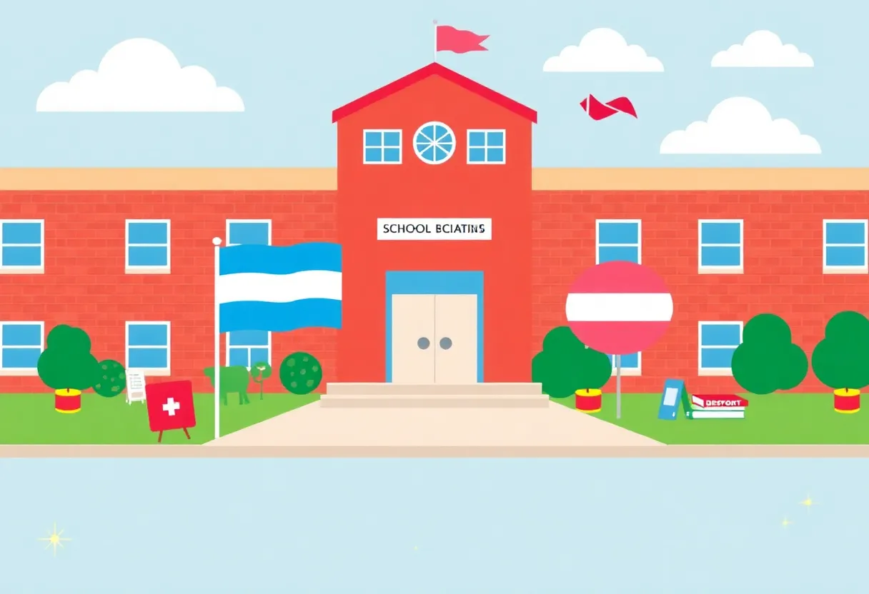 Illustration depicting challenges in education related to transgender student policies