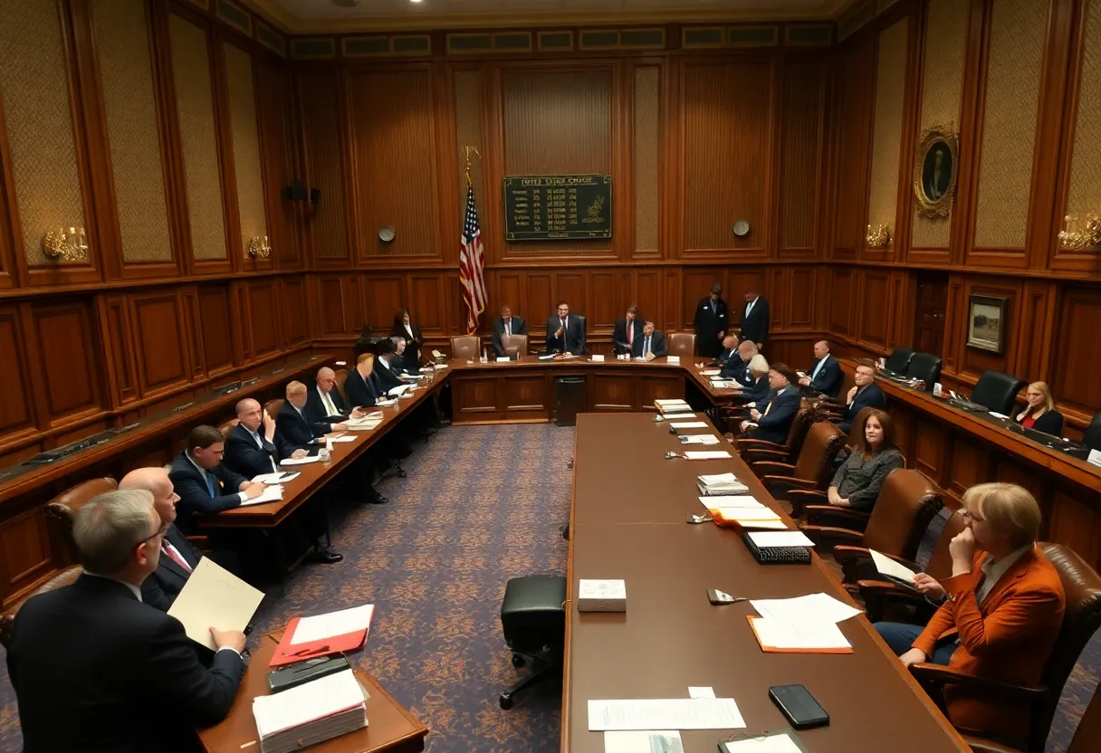 Virginia Senate committee meeting in session