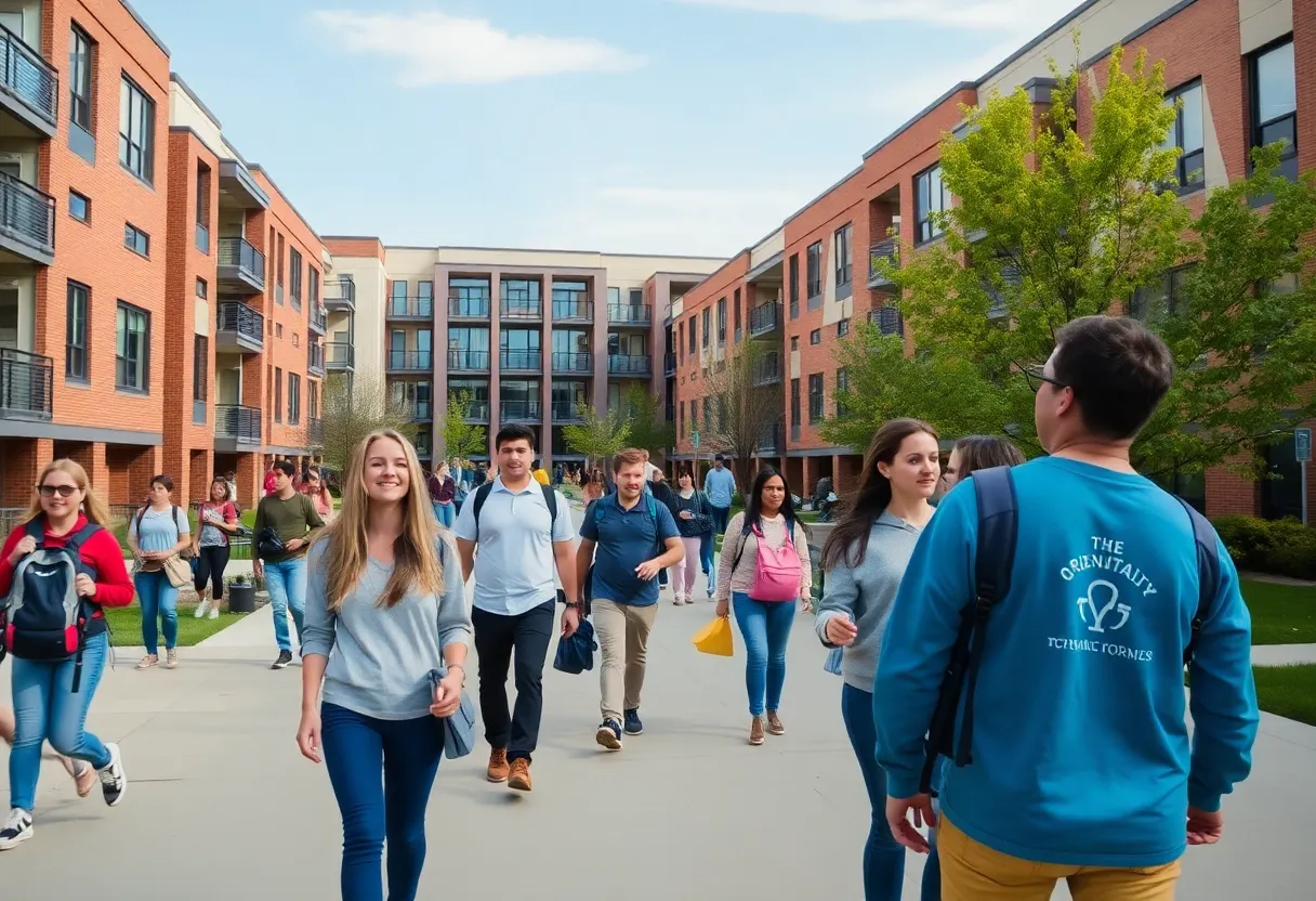 Freshmen moving into dorms at William & Mary