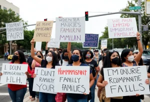Community members protesting against ICE detainment in Williamsburg
