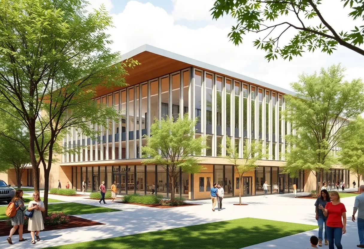 Conceptual design of a new downtown library in Williamsburg
