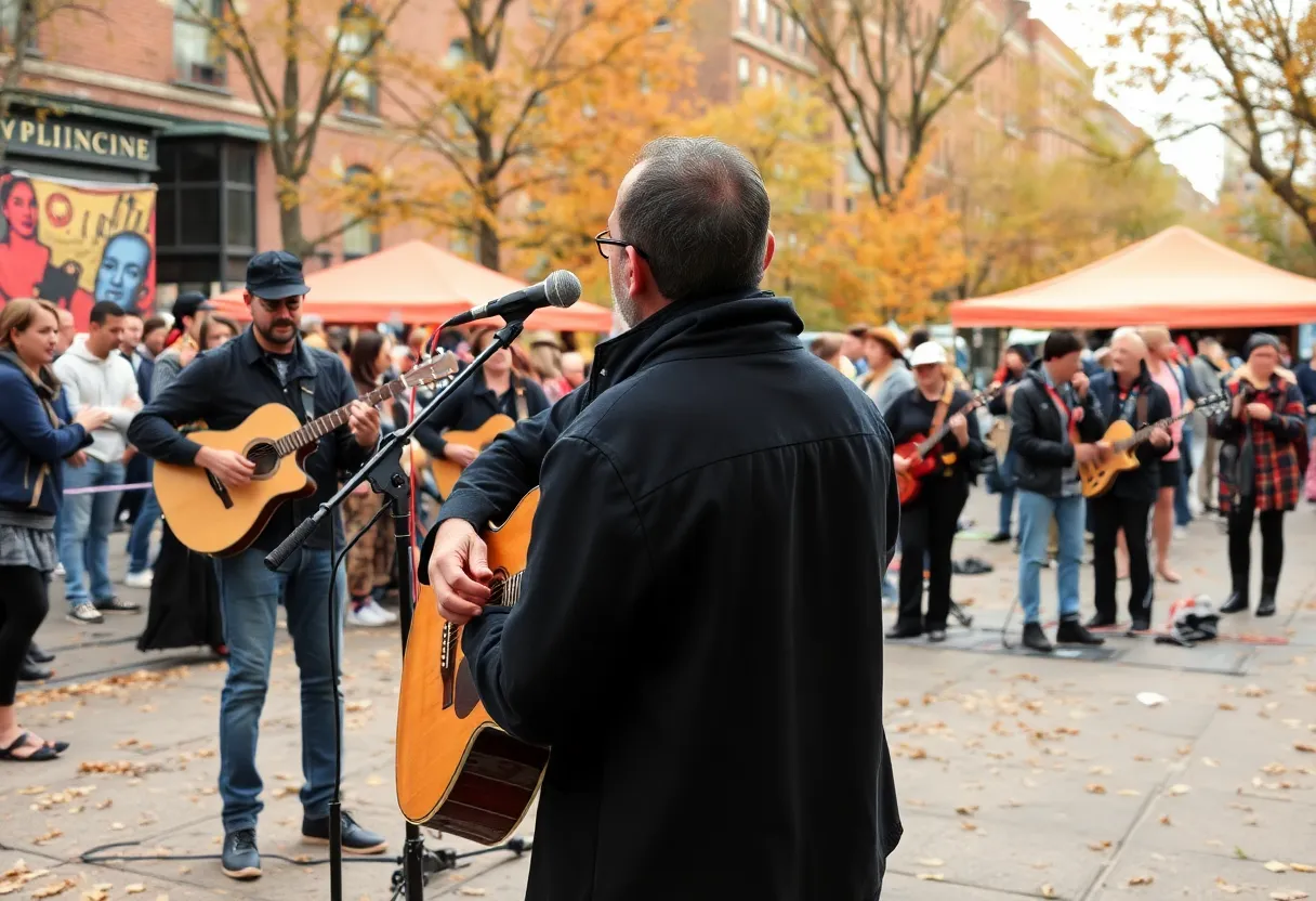 Artistic performances in Williamsburg during fall season