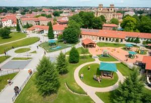Families enjoying recreational activities in Williamsburg area parks
