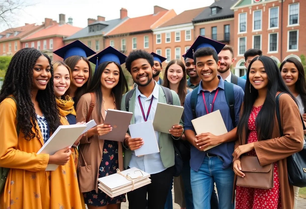 Celebration of educational achievement by diverse students in Williamsburg