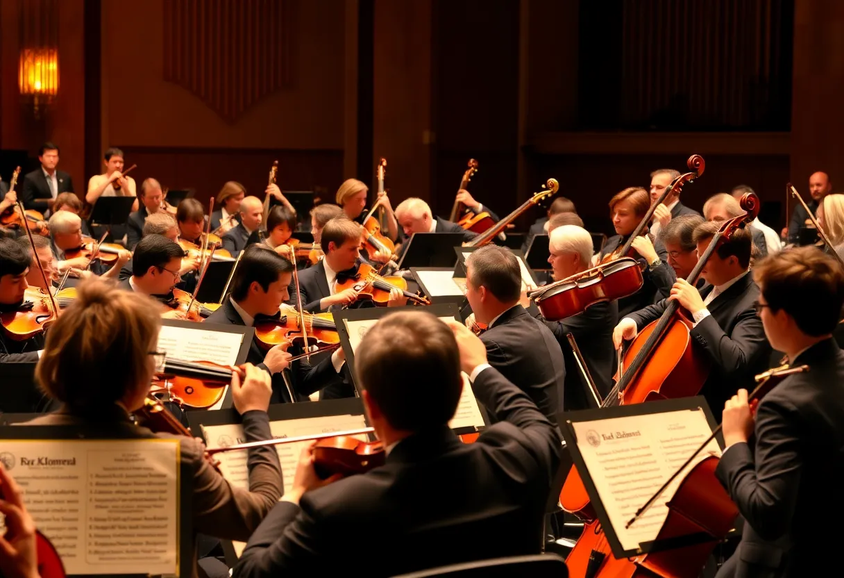 Musicians performing at the Williamsburg Symphony Orchestra concert