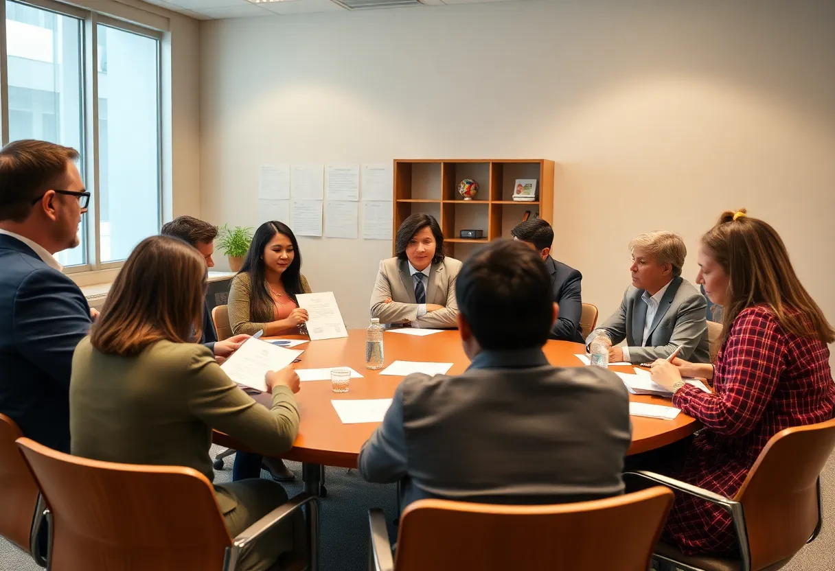 Representatives engaged in negotiations for WJCC Schools