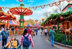 Families enjoying the attractions at Busch Gardens