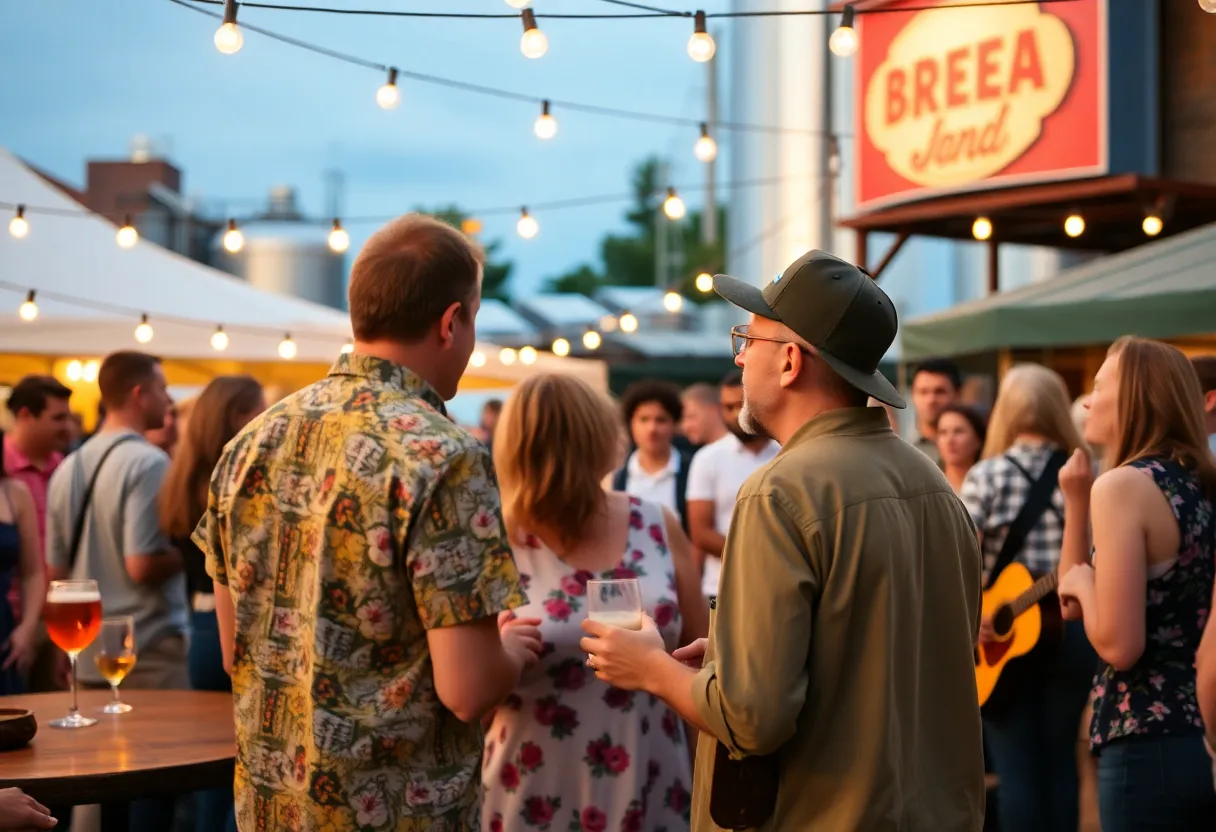 Outdoor gathering for a Celebration of Life service