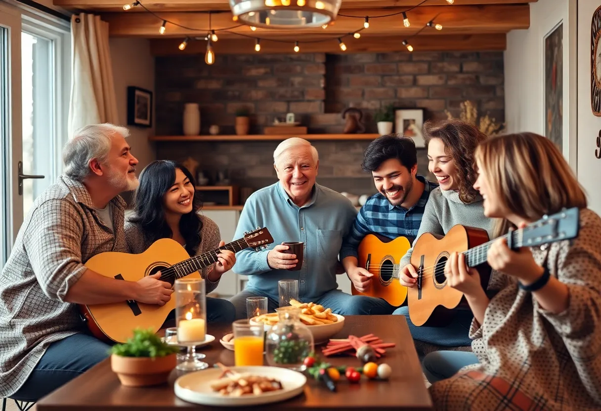Family gathering celebrating the life of a loved one.