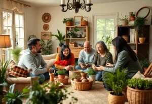 A cozy home setting showcasing creativity and family warmth.