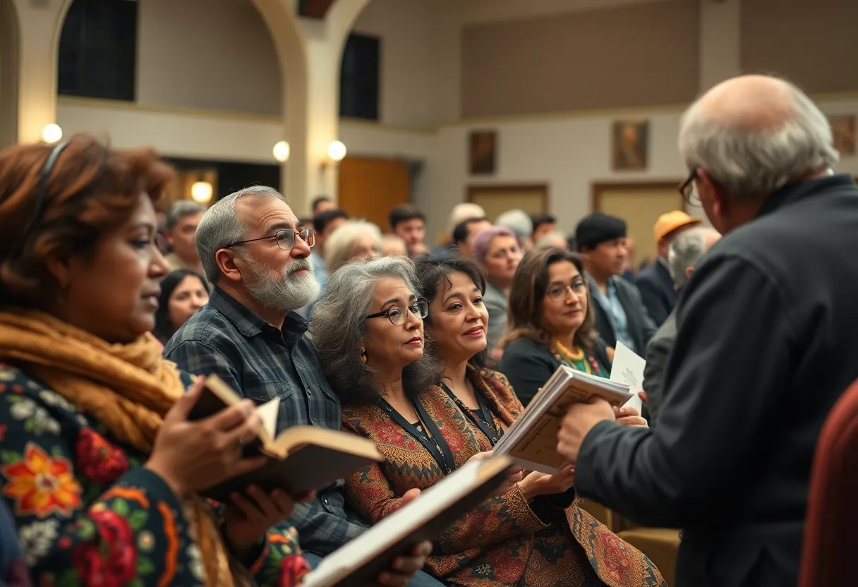 Community storytelling event with diverse participants