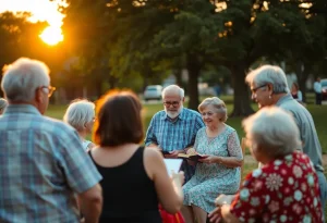 Community members gather to honor the memory of local residents.