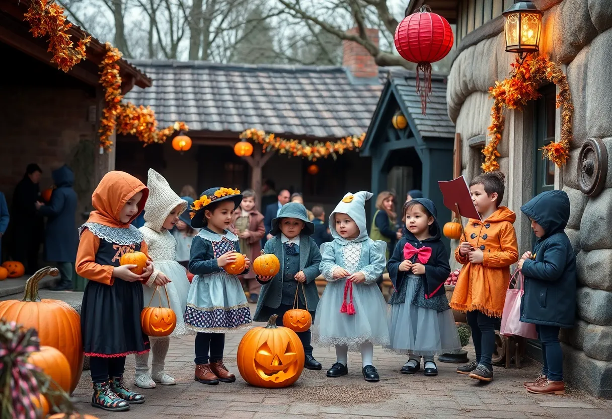 Children enjoying family-friendly Halloween activities at Jamestown