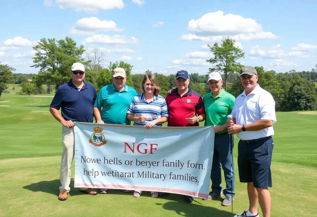 Participants at the Folds of Honor charity golf tournament