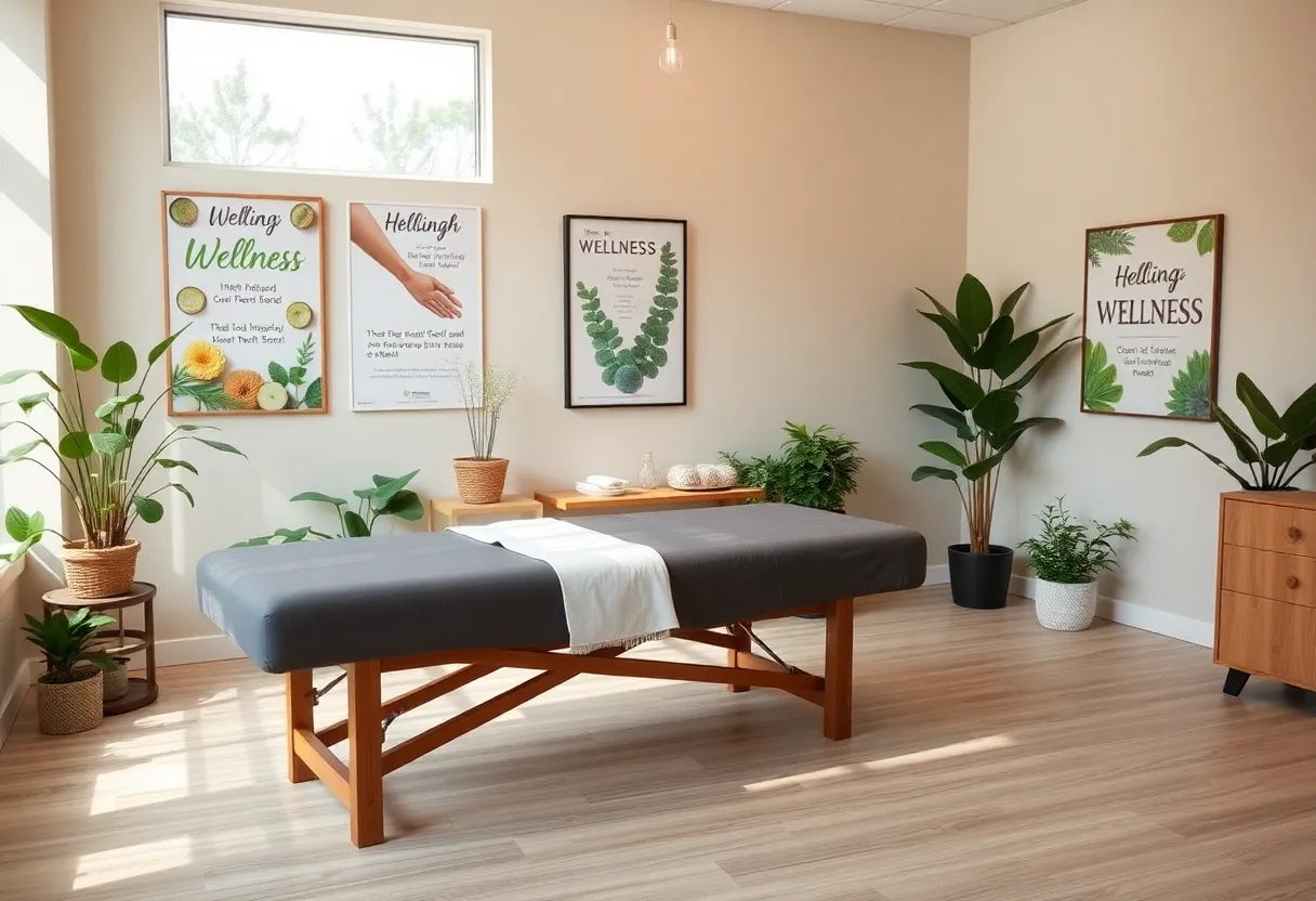 Chiropractic office promoting holistic wellness