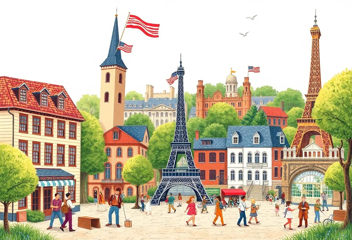 Illustration for the online game Investigation Declaration focusing on freedom and democracy.