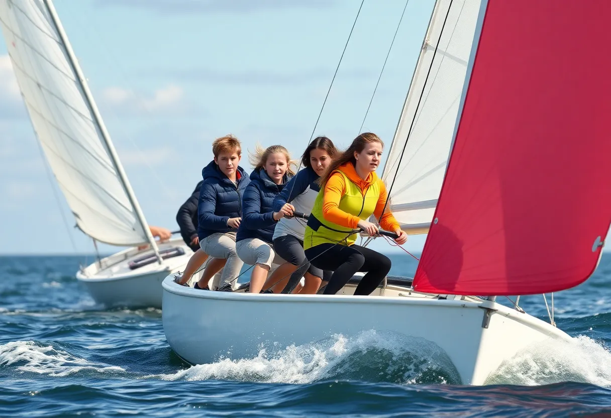 ODU Sailing Team competing in a regatta