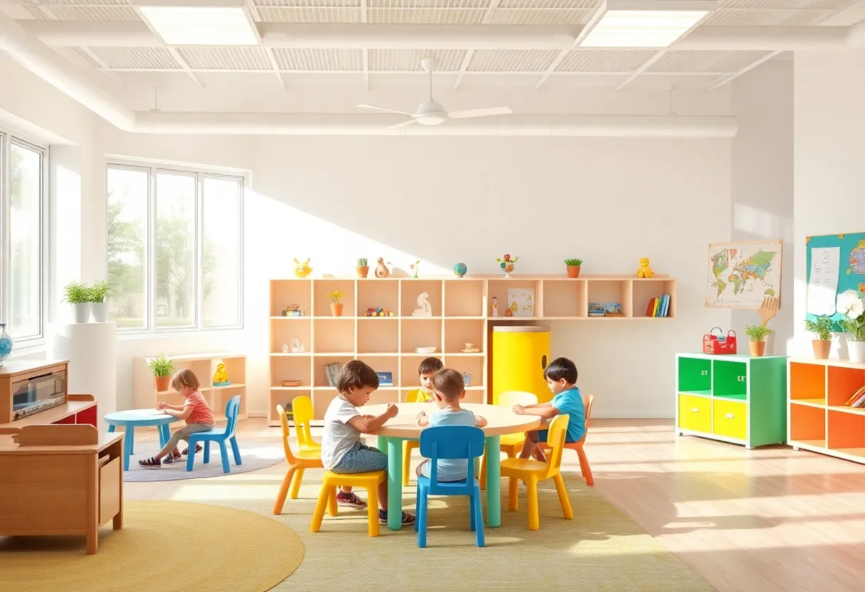 Children in a classroom at Primrose School of Yorktown
