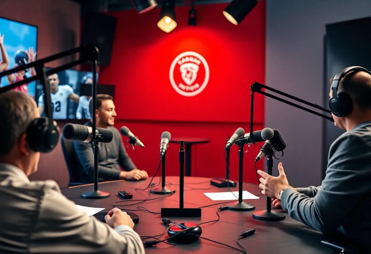 Podcast studio setup for Tribe Unscripted