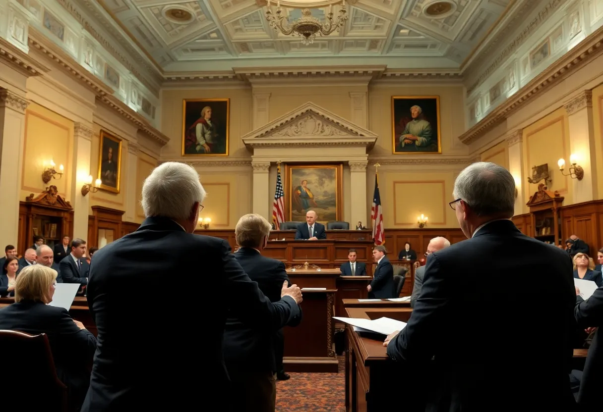 Lawmakers debating in Virginia's state capitol