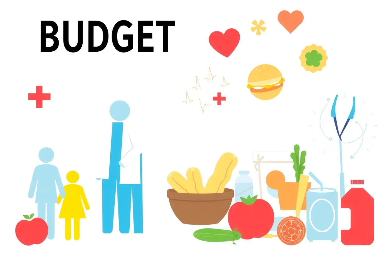 Illustration illustrating the impact of Medicaid and SNAP cuts in Virginia.