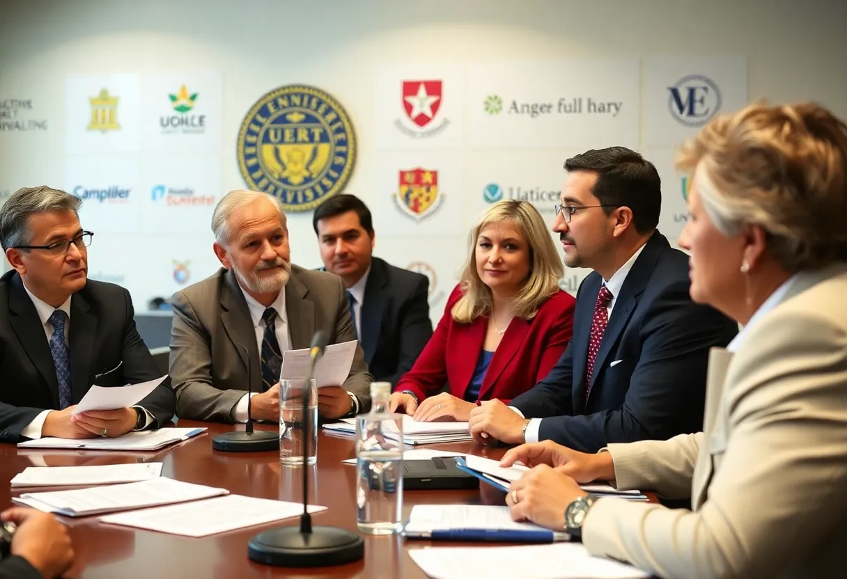 Virginia Senate committee members discussing university appointments
