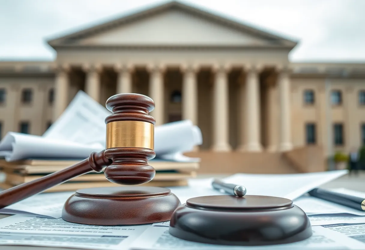 Legal gavel symbolizing wage theft case