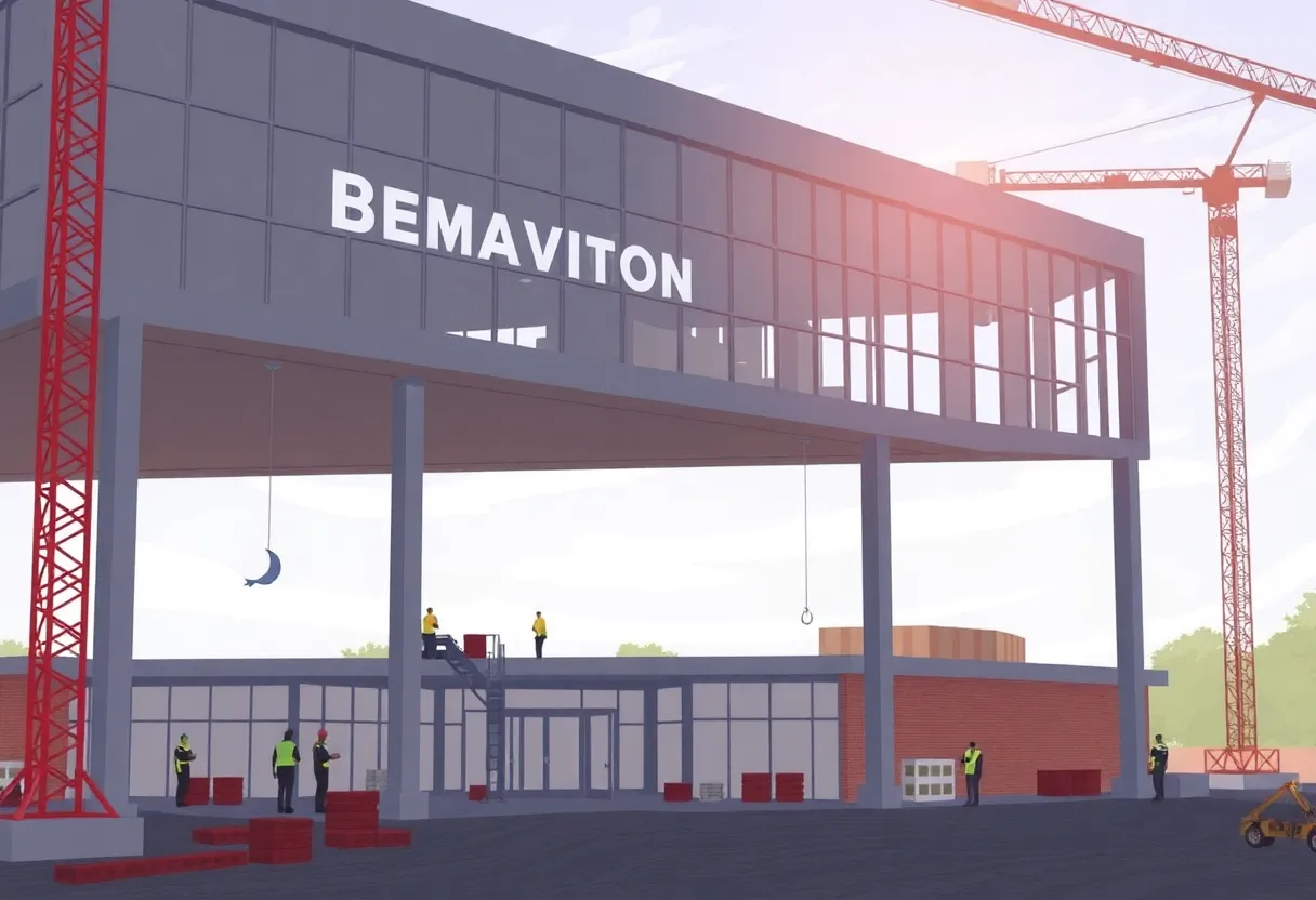 Construction site for the new Williamsburg Behavioral Health Center.