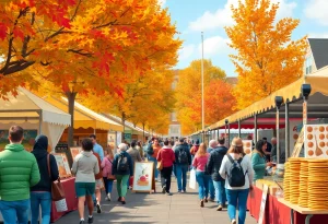 Festival in Williamsburg featuring pancakes and local art
