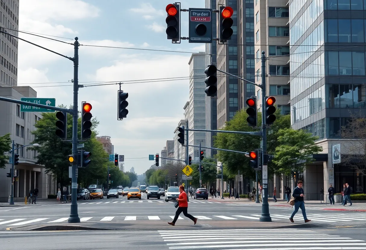 Improved traffic signals at a bustling Williamsburg intersection