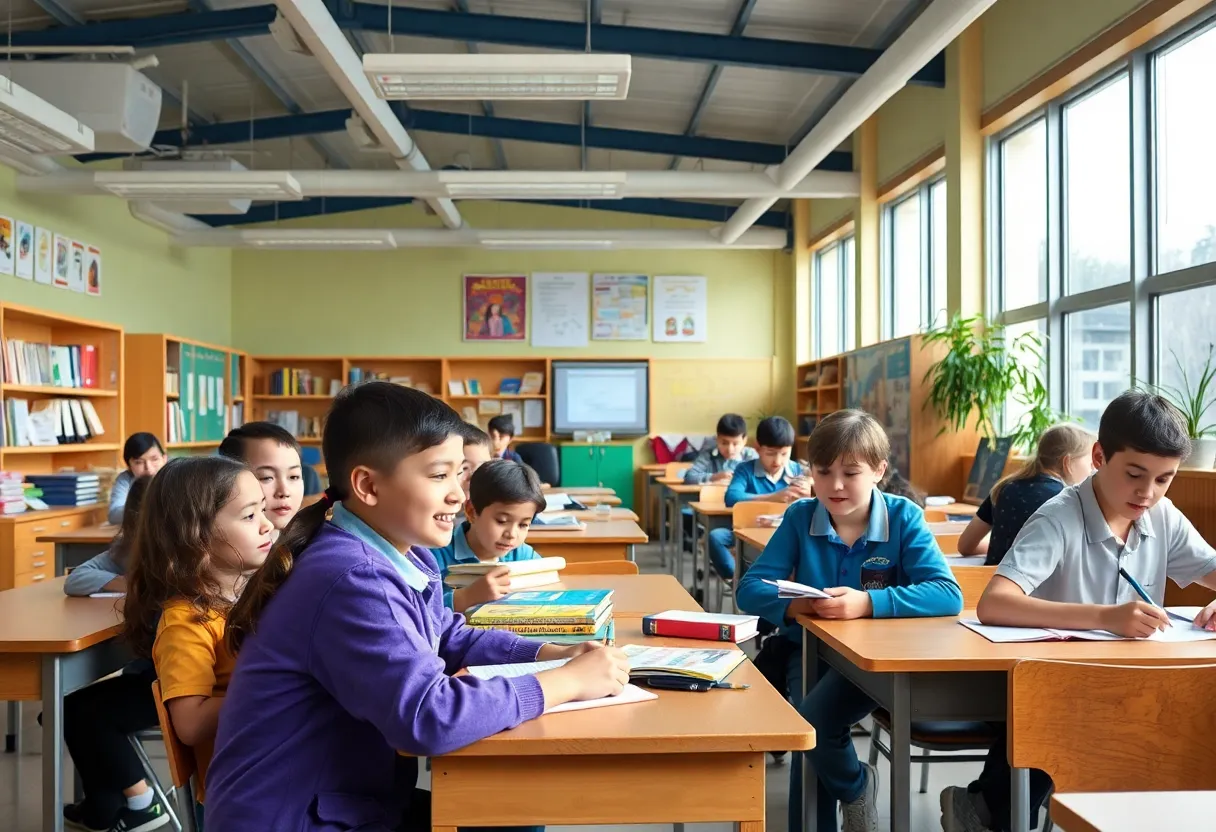 Students in a classroom at York County School