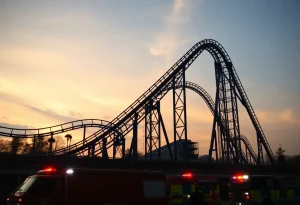 Tempesto roller coaster at Busch Gardens Williamsburg